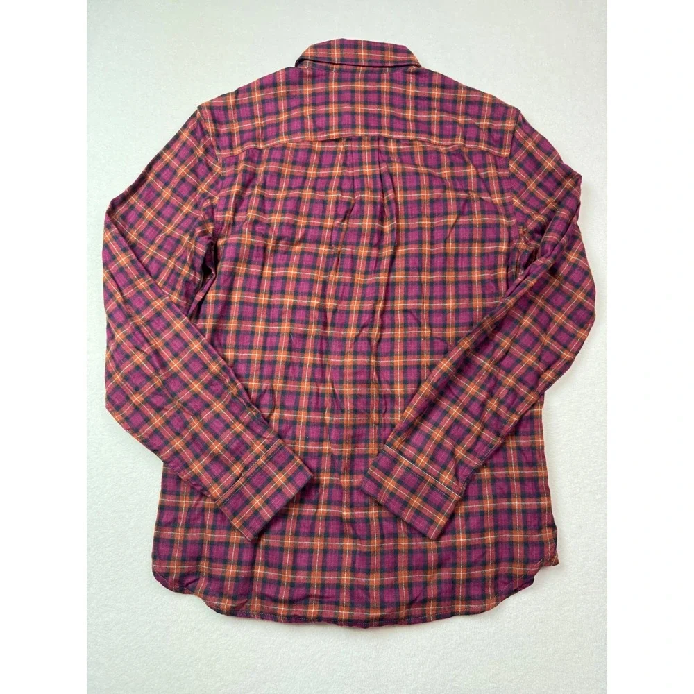 The North Face Arroyo Men's Small Brown Plaid Cotton Button Down‎ Shirt NEW